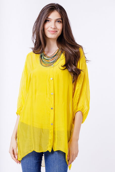 Colier cu multe siruri inegale, cu nuante de verde, mustar, kaki si bej [2]