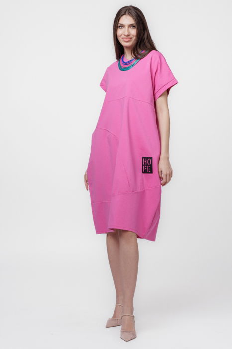 Colier cu multe siruri inegale, in trei culori: albastru, fucsia si turcoaz [5]