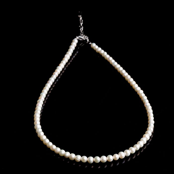 Colier la baza gatului din perle naturale de cultura, rotunde de 5 mm– lungime 40 cm [2]