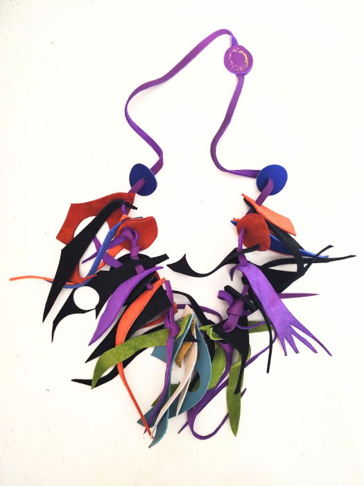 Colier multicolor din piele naturală [2]