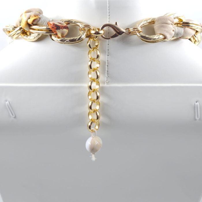 Colier statement marin galben cu stele de mare si scoici – design resort glam [7]