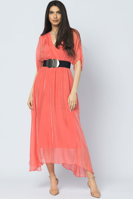 Curea elastica neagra 6 cm latime cu catarama doua cercuri argintii [3]