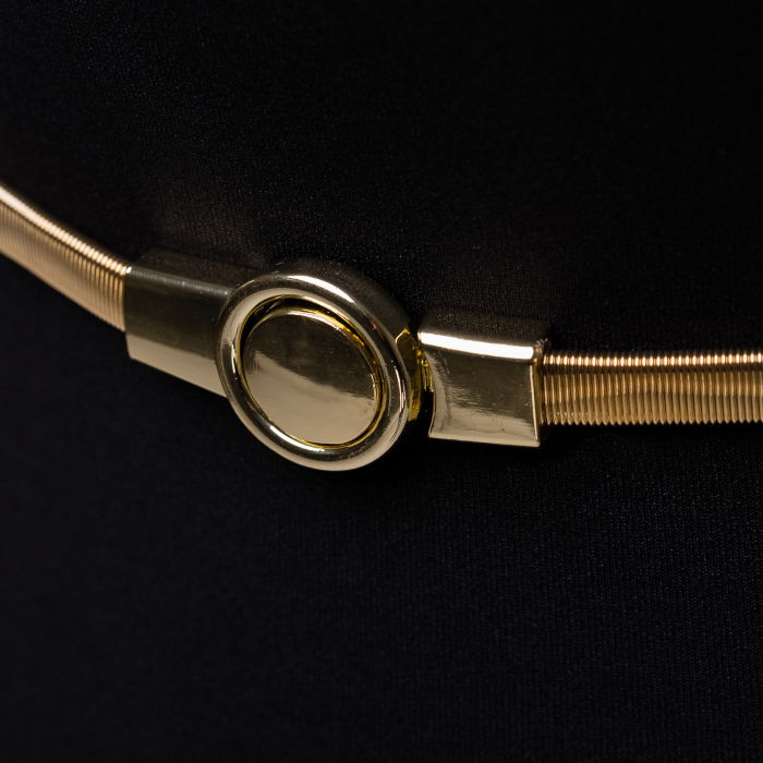 Curea metalica catarama rotunda aurie [2]