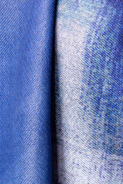 Esarfa cashmere cu fir din lurex, nuante de albastru si caramiziu Brush [2]