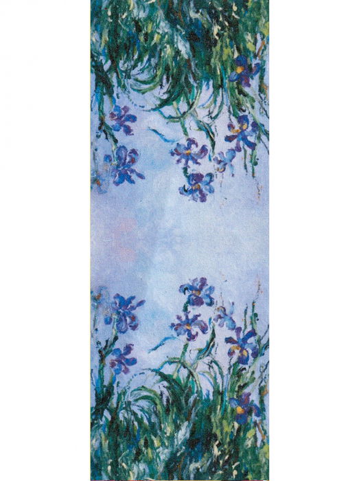 Esarfa cu doua fete, din matase, cu imprimeu doua pisici imbratisate in nuante de mov [4]