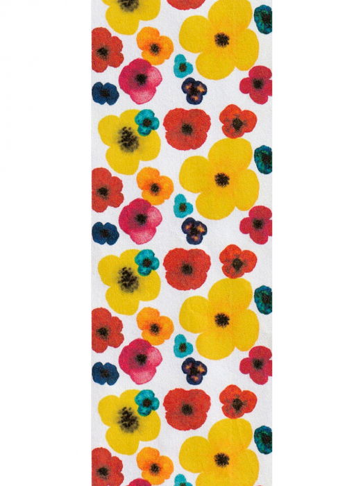 Esarfa cu doua fete, din matase, cu imprimeu pisici impodobite si flori [4]