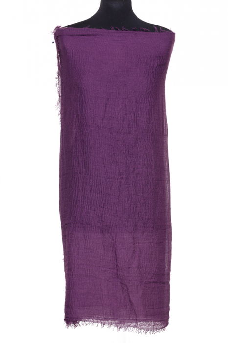 Esarfa dreptunghiulara tip pareo cu aspect creponat din vascoza, mov [2]