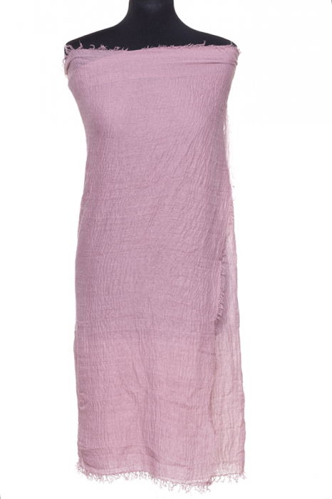 Esarfa dreptunghiulara tip pareo cu aspect creponat din vascoza, lila [2]