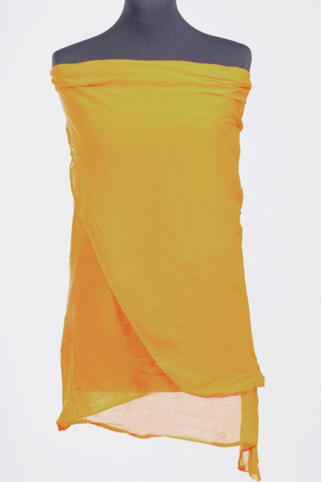 Esarfa galben mustar, dreptunghiulara si colturi alungite, din bumbac si matase [2]