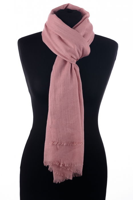 Esarfa mare dreptunghiulara tip pareo din bumbac usor creponat, lila [2]