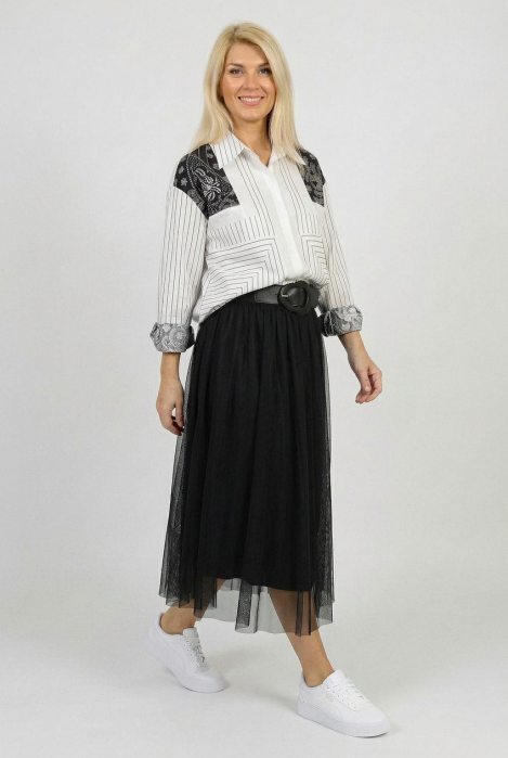 Fusta clos din tulle, neagra [1]