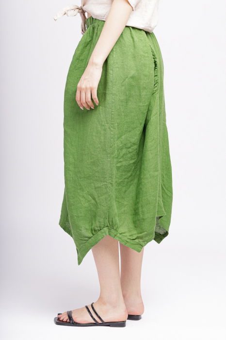 Fusta din in verde olive, in colturi, cu aspect de salvari [2]