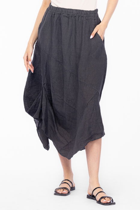 Fusta din in cu un colt prins, gri inchis [1]