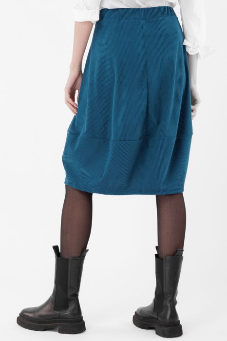 Fusta lalea din catifea reiata, turcoaz [4]