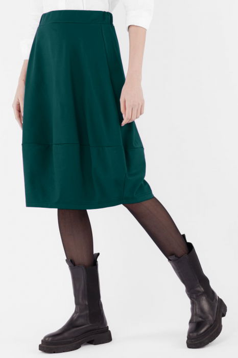 Fusta lalea din jerseu de bumbac, turcoaz inchis [1]