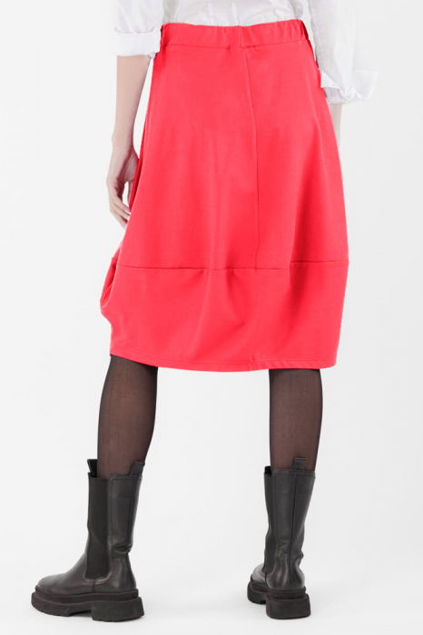 Fusta lalea din jerseu de bumbac, roz intens [3]