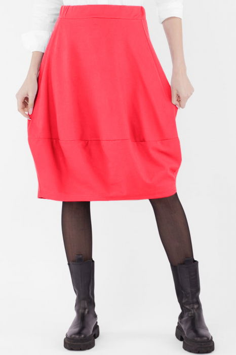 Fusta lalea din jerseu de bumbac, roz intens [2]