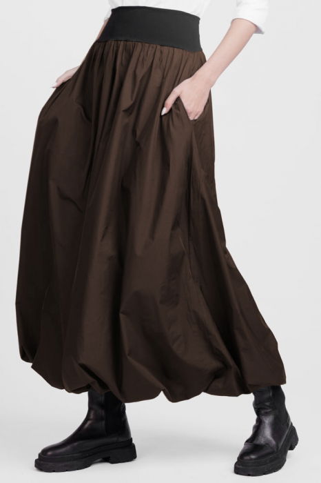 Fusta lunga gogosar, din tafta maro [3]