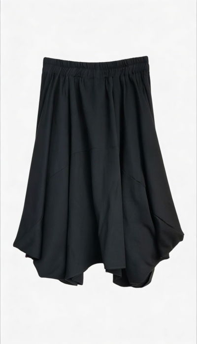 Fusta midi cu colturi, din vascoza neagra [2]