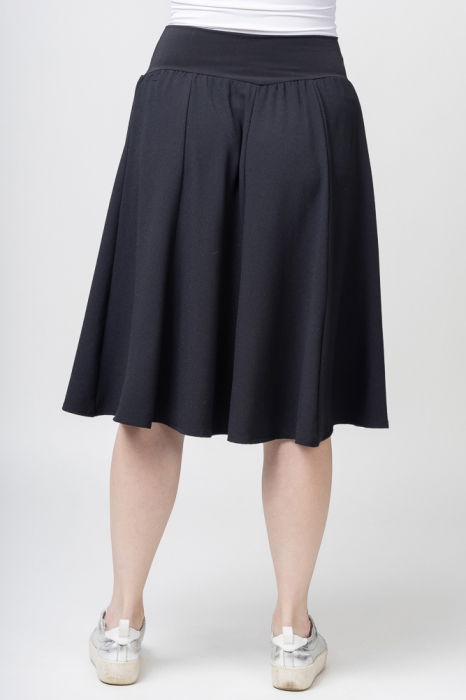 Fusta neagra in clini, midi, din vascoza (70 cm) [3]