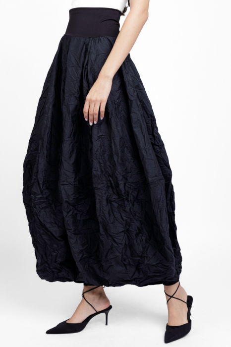 Fusta neagra lunga, tip lalea, din tafta cu memorie [2]