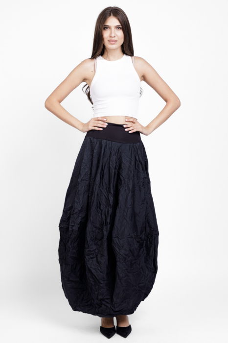 Fusta neagra lunga, tip lalea, din tafta cu memorie [4]