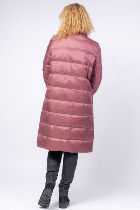 Geaca cu doua fete si umplutura din puf de gasca, roz inchis - negru [4]