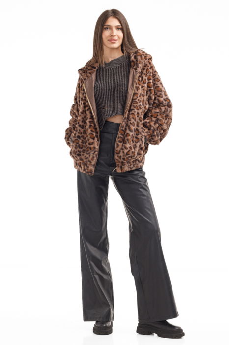 Geaca din blanita artificiala animal print [6]