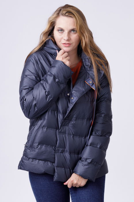 Geaca scurta cu umplutura puf gasca, bleumarin [1]