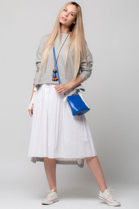 Geanta crossbody, bleumarin  din piele naturala [7]