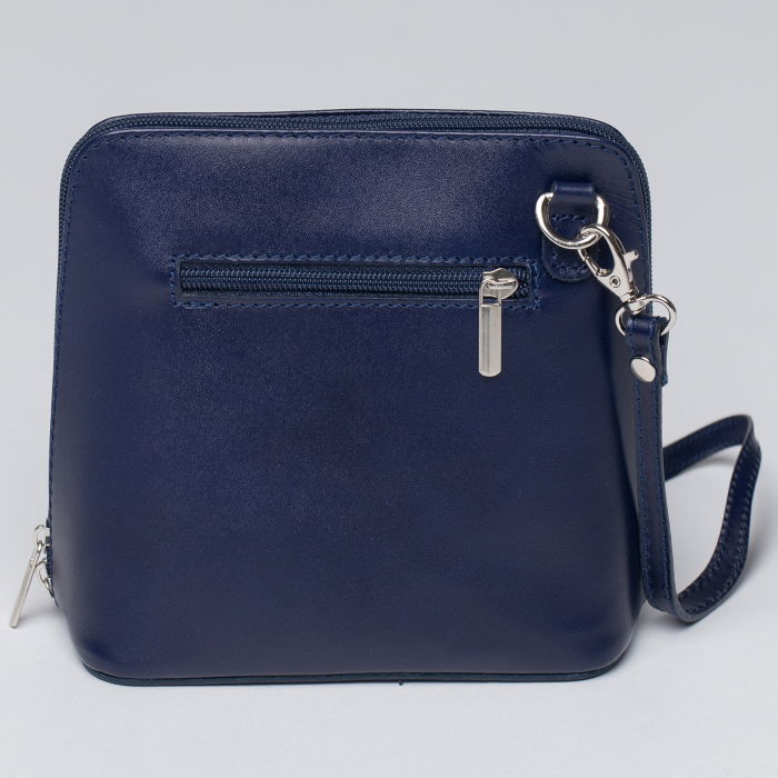 Geanta crossbody, bleumarin  din piele naturala [2]