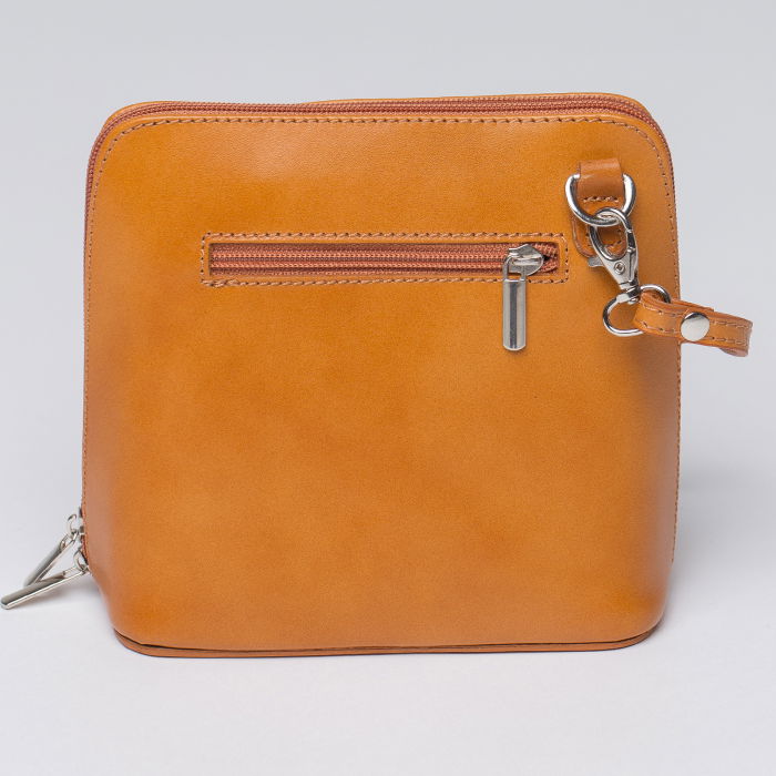 Geanta crossbody, camel, din piele naturala [2]