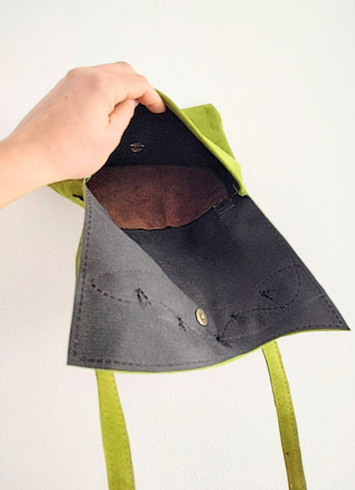 Geanta cu maci, unicat ,din piele naturala olive [2]