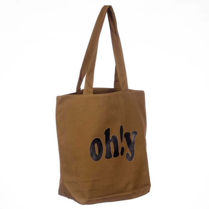 Geanta de umar din bumbac cu fermoar si imprimeu Oh!Y, camel [2]