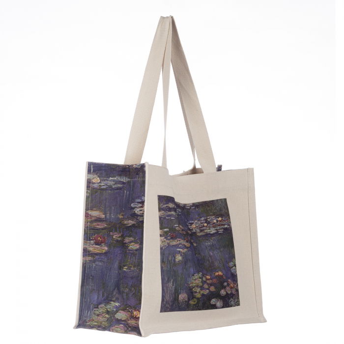 Geanta de umar din material textil cu imprimeu Nuferii lui Claude Monet [2]