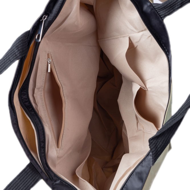 Geanta de weekend portocalie din material textil usor lucios [4]