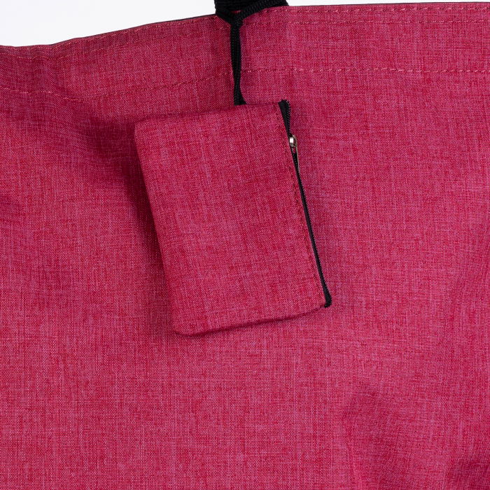 Geanta shopper multifunctionala medie din material textil panzat, fucsia [3]