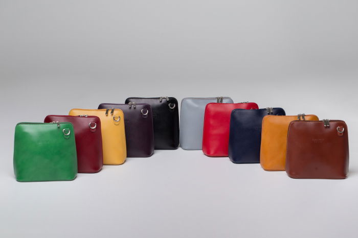 Geanta crossbody, mov inchis, din piele naturala [4]