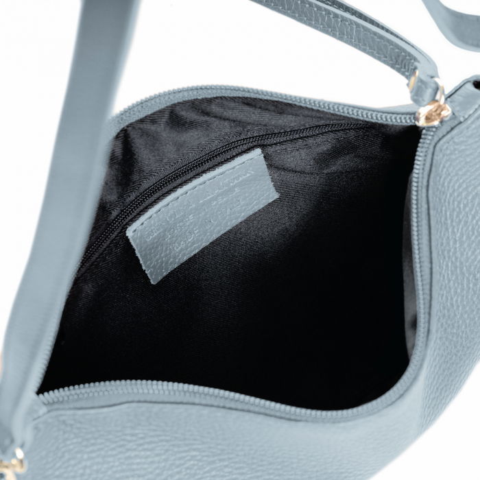 Geanta plic crossbody bleu, din piele naturala [3]