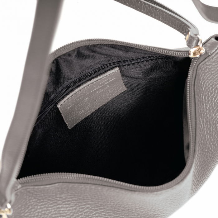 Geanta plic crossbody gri, din piele naturala [3]