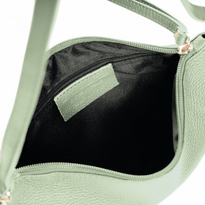 Geanta plic crossbody verde fistic, din piele naturala [3]