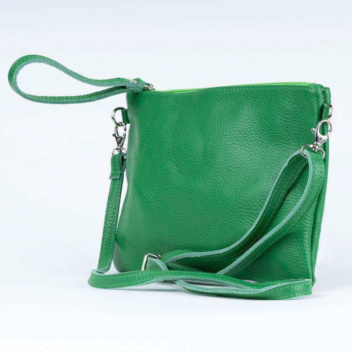 Geanta plic crossbody verde, din piele naturala [3]