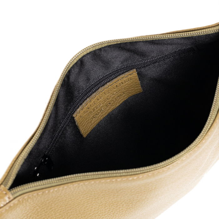 Geanta plic crossbody verde oliv, din piele naturala [4]