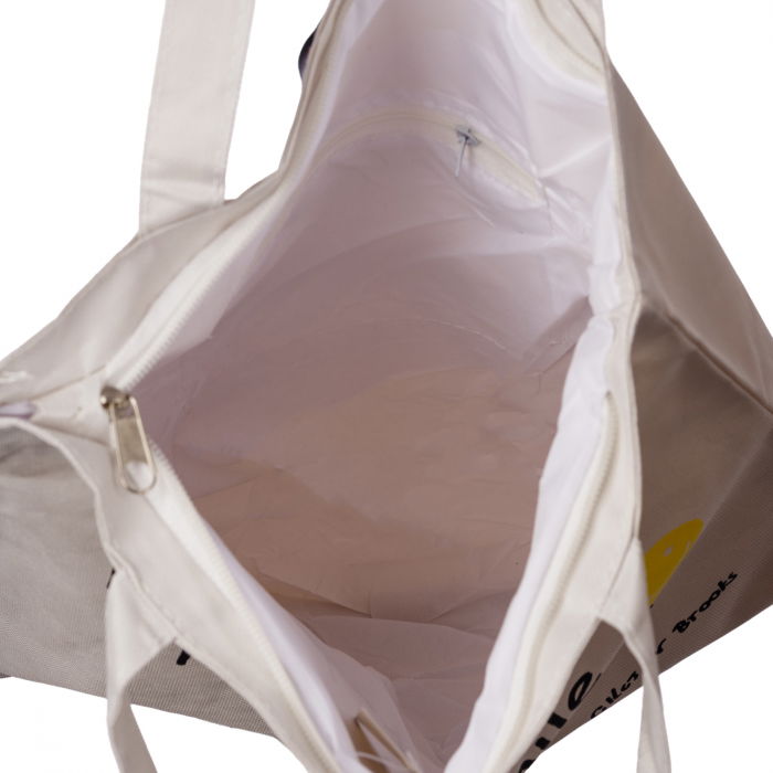 Geanta shopper din material textil, cu imprimeu cirese [3]
