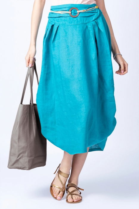 Geanta shopper din piele naturala, bej inchis [3]