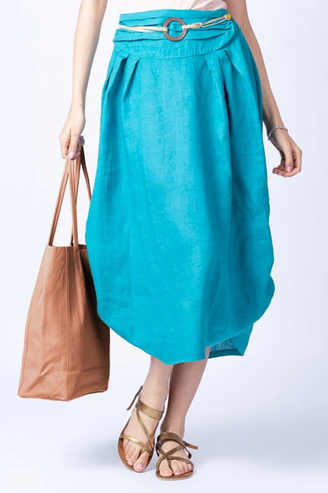 Geanta shopper din piele naturala, roz somon inchis [3]