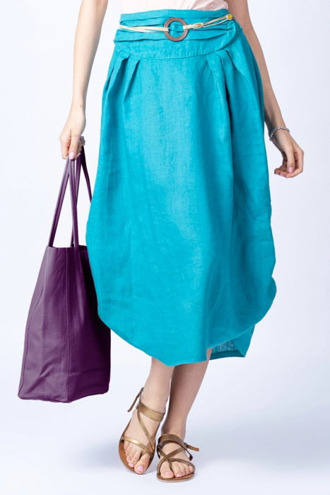 Geanta shopper din piele naturala, mov [3]