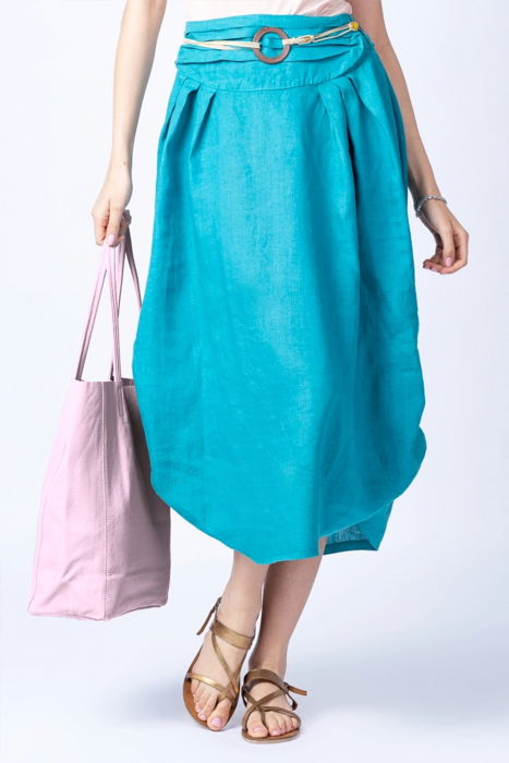 Geanta shopper lila din piele naturala [3]