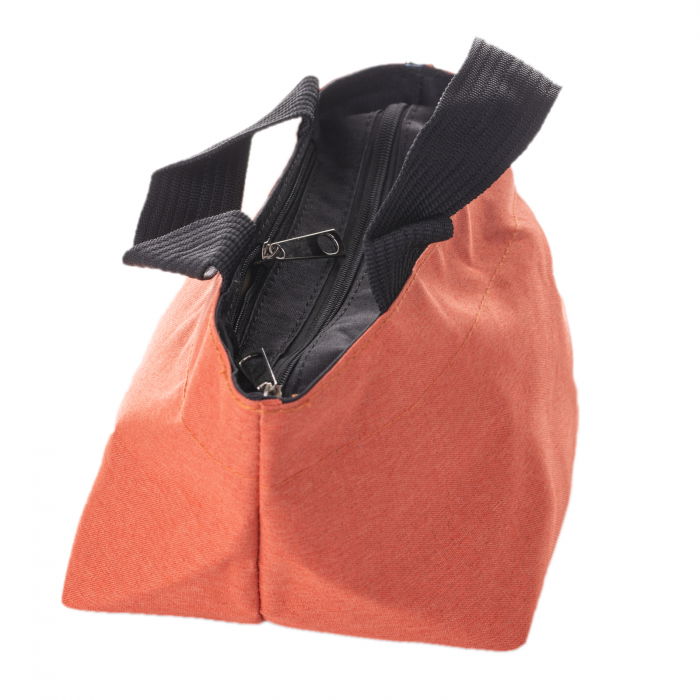 Gentuta cosmetice din material textil panzat, portocalie [2]