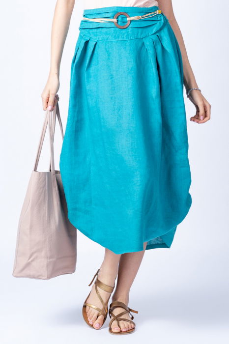 Geanta shopper roz prafuit din piele naturala [6]